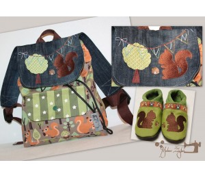 Stickserie - Eichhörnchen Doodle